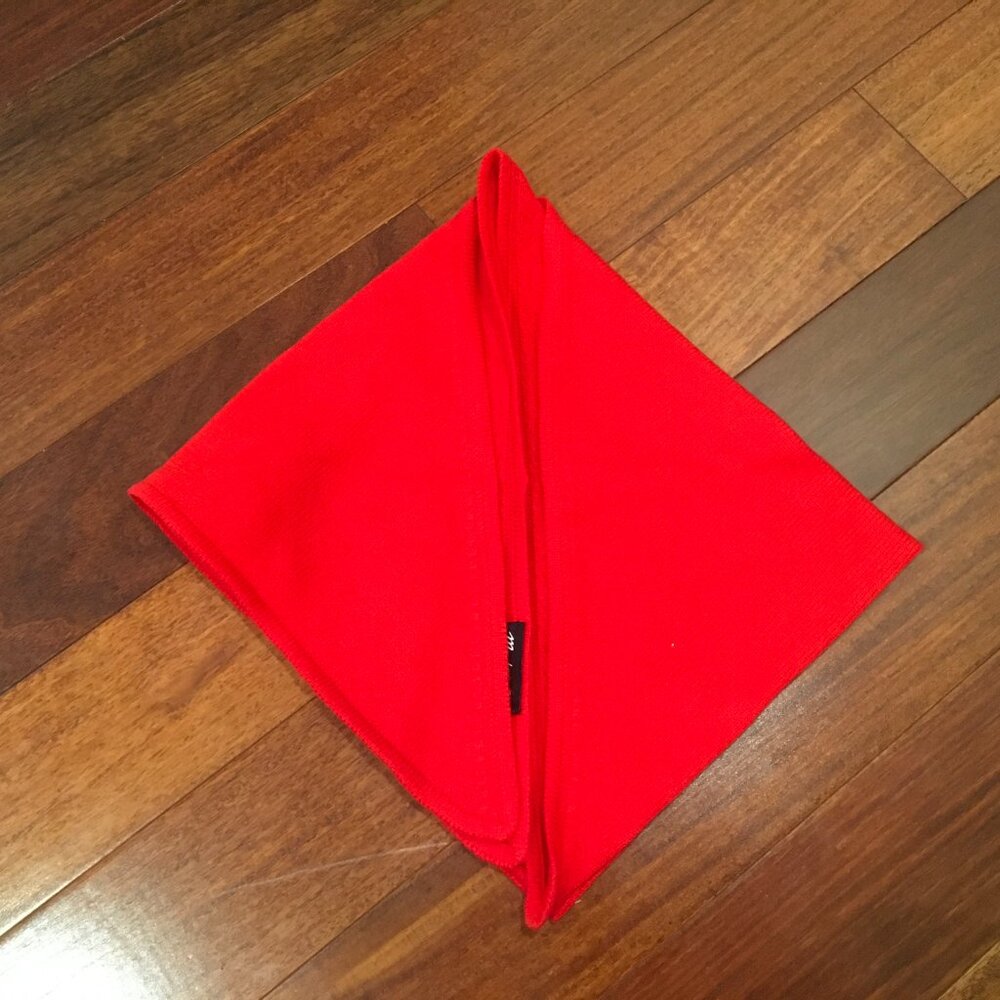 Madewell Wool-Cashmere Knit Bandana in Crimson NWOT - Picture 2 of 5
